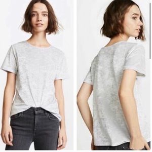 2 Vince Crushed velvet black and silver top